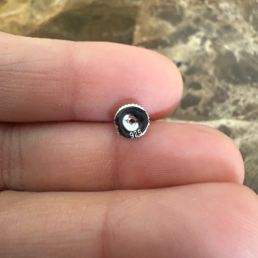 Moissanite Silver Stud Earrings